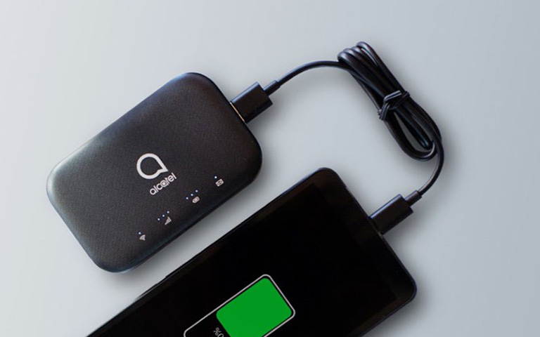 Alcatel T-Mobile Unlocked Linkzone 2 | MW43TM Mobile Hotspot | Battery Pack Capable | Dual Band 2.4GHz + 5GHz WiFi | USB Type-C Interface | 4400mAh Removable Li-Ion Battery - Black