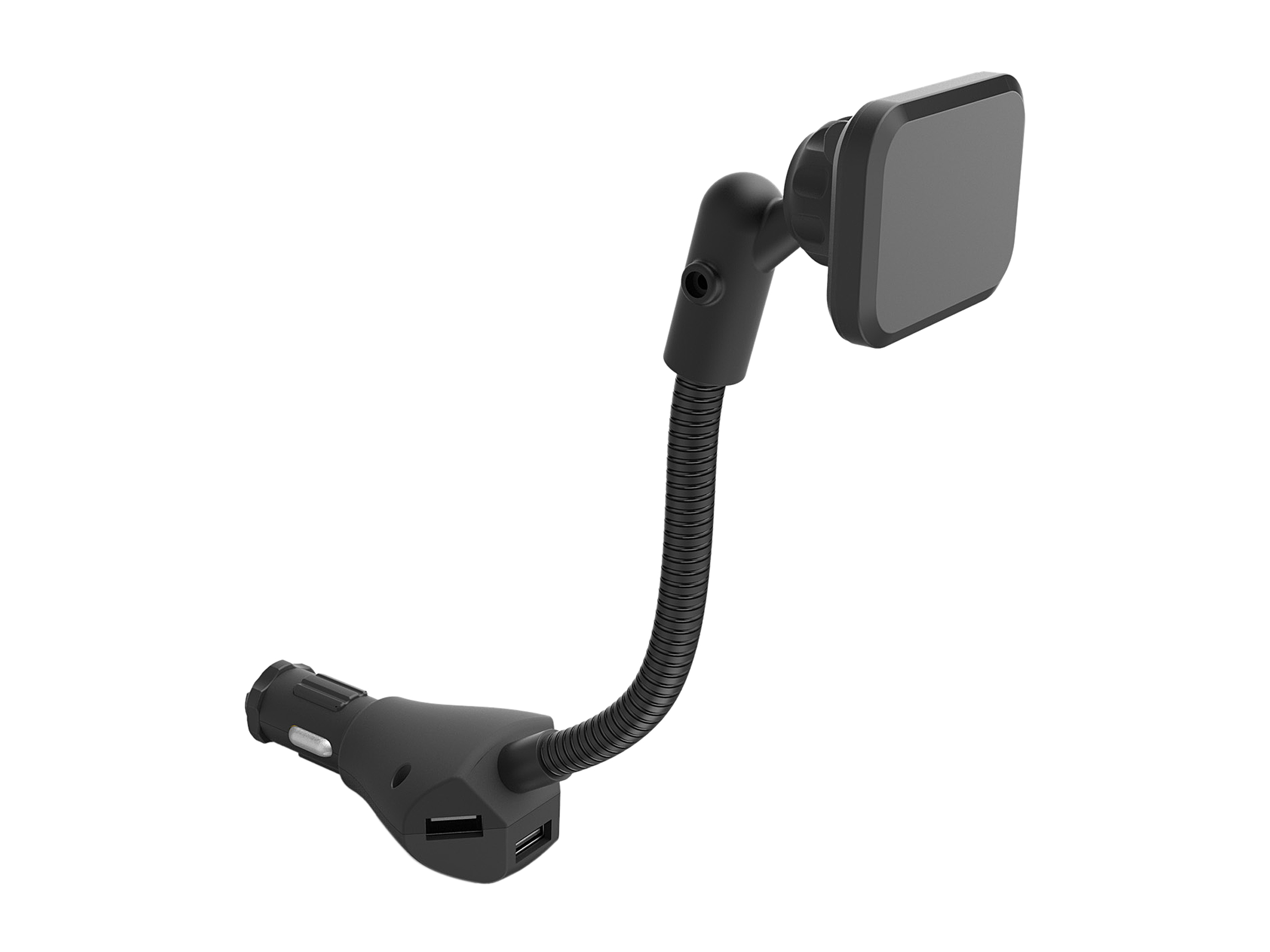 ProHT Black 12V DC Magnetic Phone Mount with USB Charger 05373