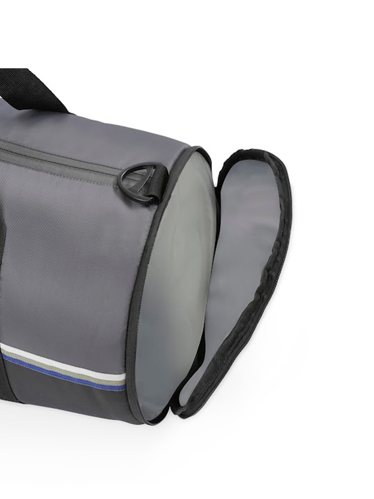 Aeropostale Duo Grey & Black Polyester Color Block Duffle Bag