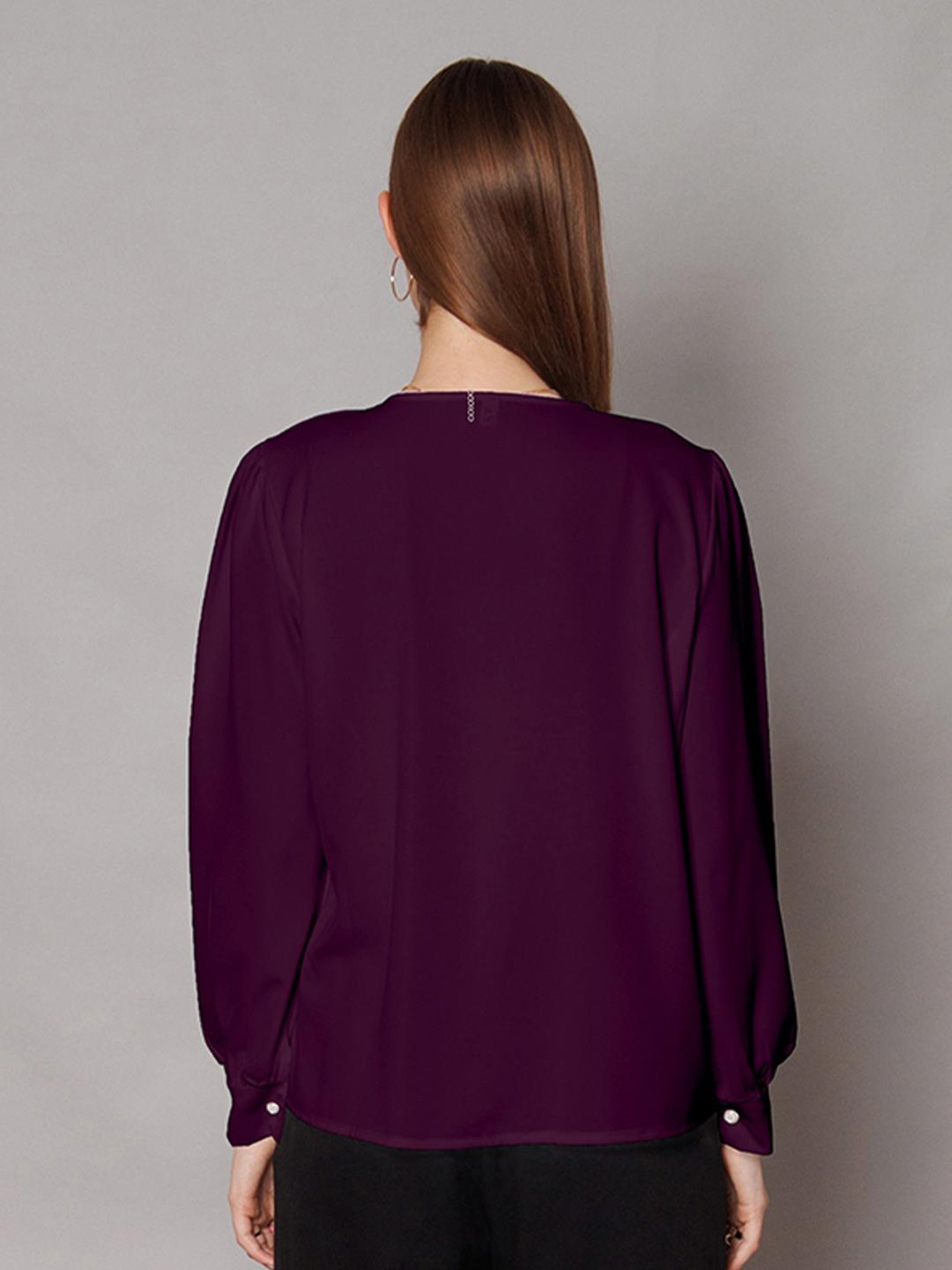 Zink London Purple Embellished Top