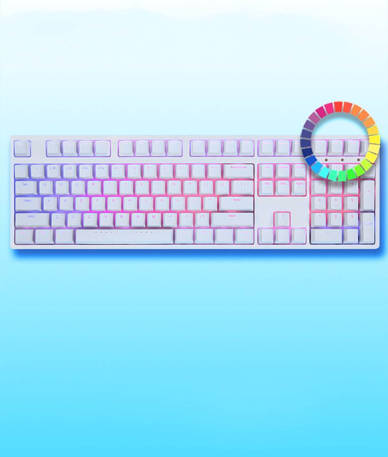 iKBC  F410 108-key RGB Backlit  Cherry MX Switch Mechanical Gaming Keyboard, N-key Rollover, PBT Keycaps