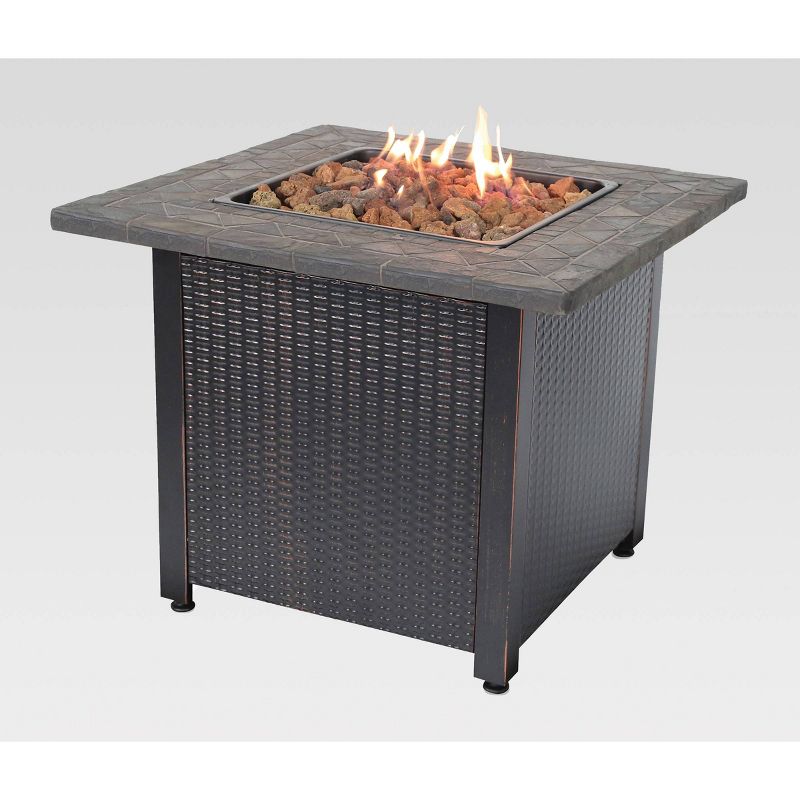 30" Outdoor Patio Gas Pit with Resin Tile Mantel - Endless Summer