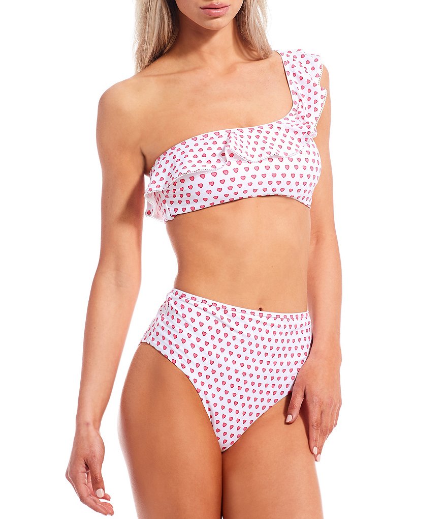 Antonio Melani Solid Belted High Neck Tankini Swim Top