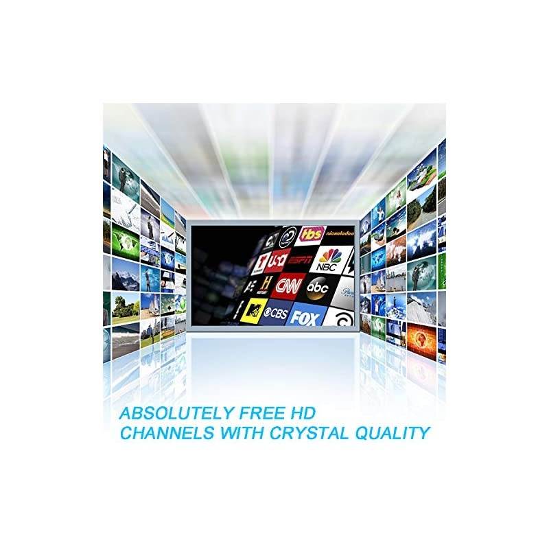 HD Indoor Digital TV Antenna Long 250 Miles Range, 360&deg; Reception Digital Antenna, Compatible 8K 4K 1080P HDTV and All Old Tv for Free Channels - On The Go Portable Indoor TV Antenna