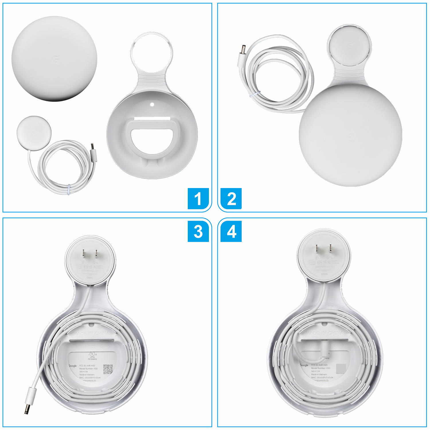 STANSTAR Google Nest Router Wall Mount,WiFi Bracket Holder for Google Nest WiFi Router and System Space Saving Google Nest Router Holder Without Messy Wires or Screws