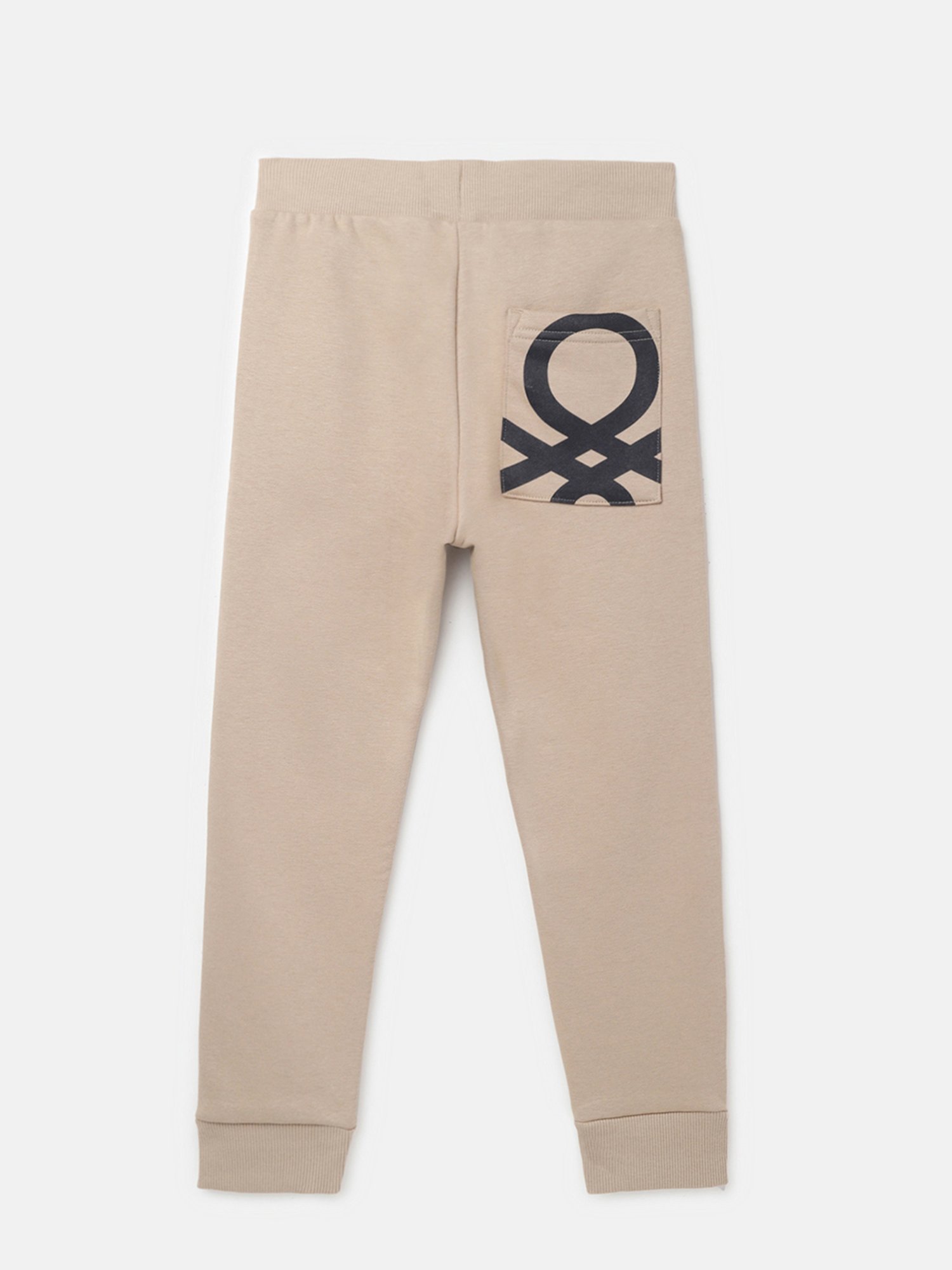 United Colors of Benetton Boys Beige Solid Joggers