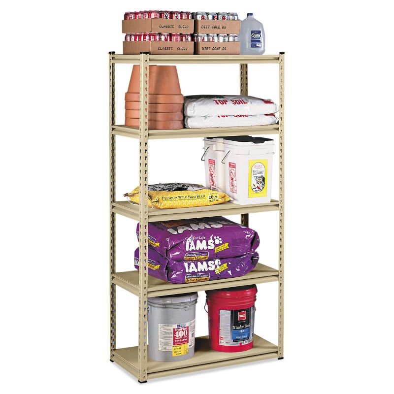 Tennsco Stur-D-Stor Shelving Five-Shelf 36w x 18d x 72h Sand LSS361872