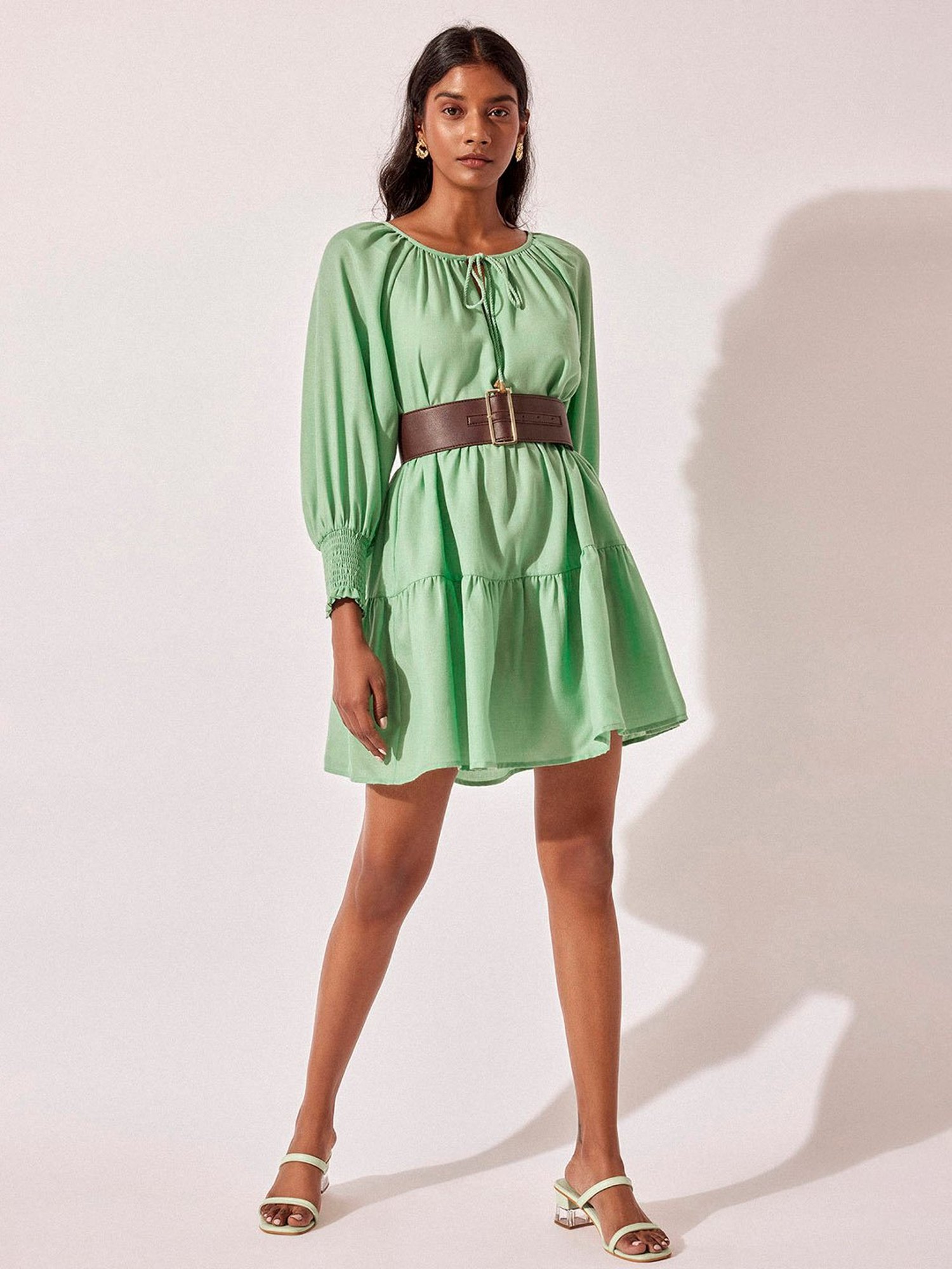 The Label Life Green Tiered Dress