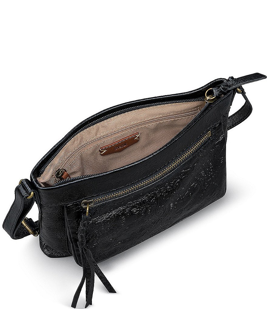 The Sak Collective Sanibel Floral Embossed Leather Mini Crossbody Bag