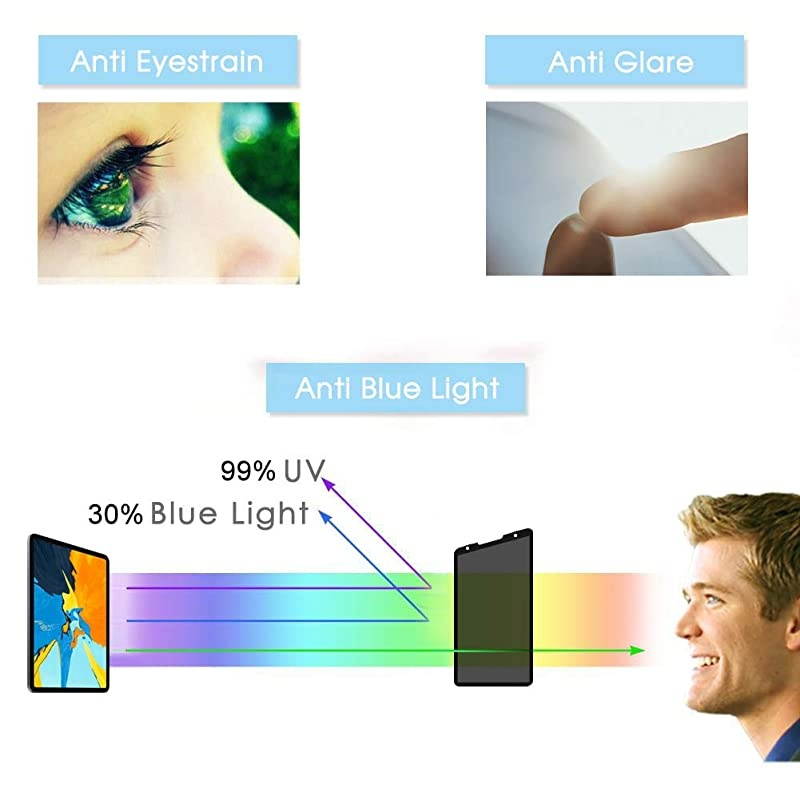 iPad Pro 129 Fully Removable Privacy Screen Protector Filter AntiSpy AntiGlare Filter Compatible with Apple PencilLandscape Privacy Fully Washable Privacy Filter for ipad pro 129 20202018