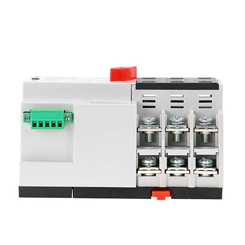 W2R-3P Din Rail Mounted Automatic Transfer Switch Three Phase ATS 100A Power Transfer Switch (W2R 3P 25A)