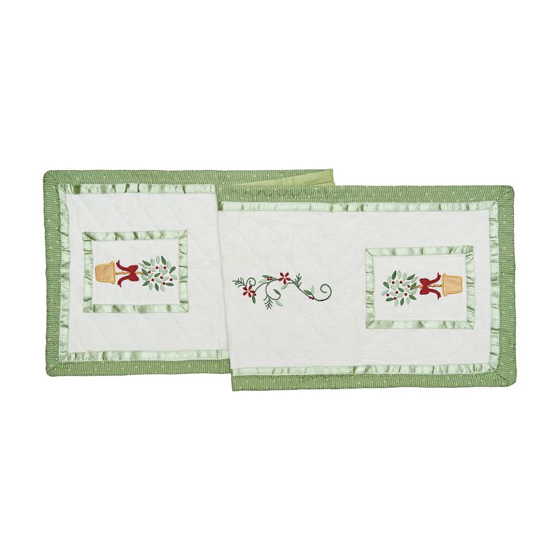 Genie Crafts Beige Linen Fabric Dining Table Runner Roll, 360 Inches Long x 17.7 in