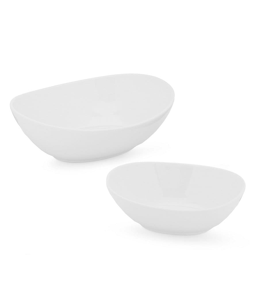 Noble Excellence Le Blanc Porcelain White Oval Serve Bowl