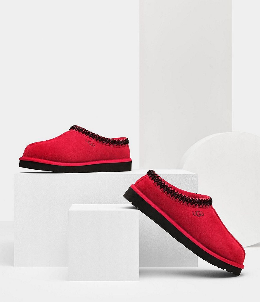 UGG&reg; Men's Scuff Logo Suede Slippers