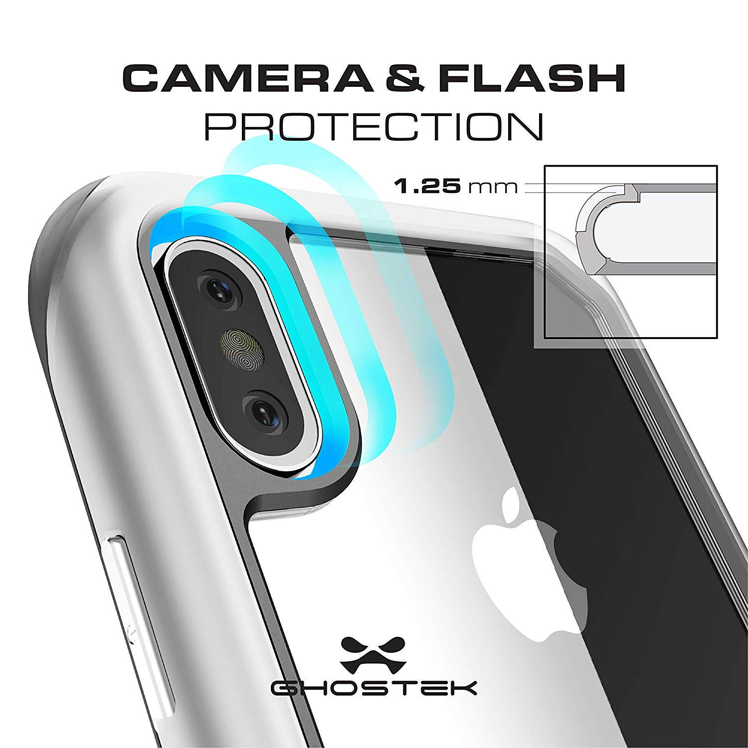 Ghostek Atomic Slim Shock Absorbing Protective Case Compatible with iPhone XR - Gold
