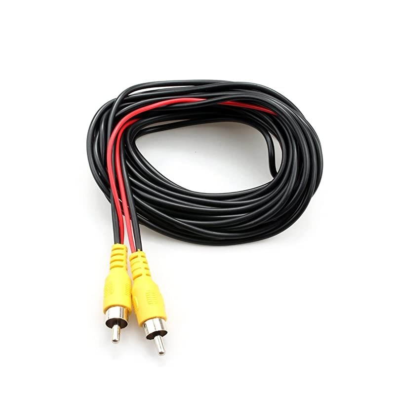up Camera RCA Video Cable, Reverse Rear View Parking Camera Video Cable with Detection Wire (6 Meters)