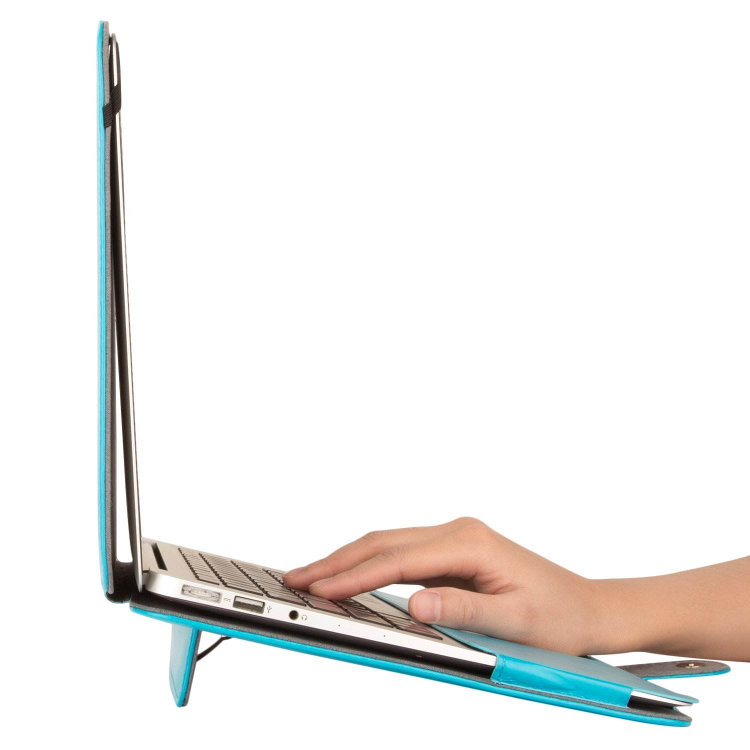 Mosiso MacBook Air 11 Sleeve Case, Premium Quality PU Leather Book Cover Clip On Folio Case for MacBook Air 11.6" (Models: A1370 and A1465)