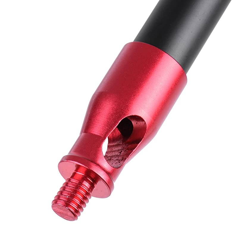 Telescoping Microphone Boom Pole Aluminum Alloy 4 Sections Stretchable Handheld Microphone Holder Pole Flash Light Boom Sound Recording Grip Support Rod for Recording Interview Filming 11.5ft