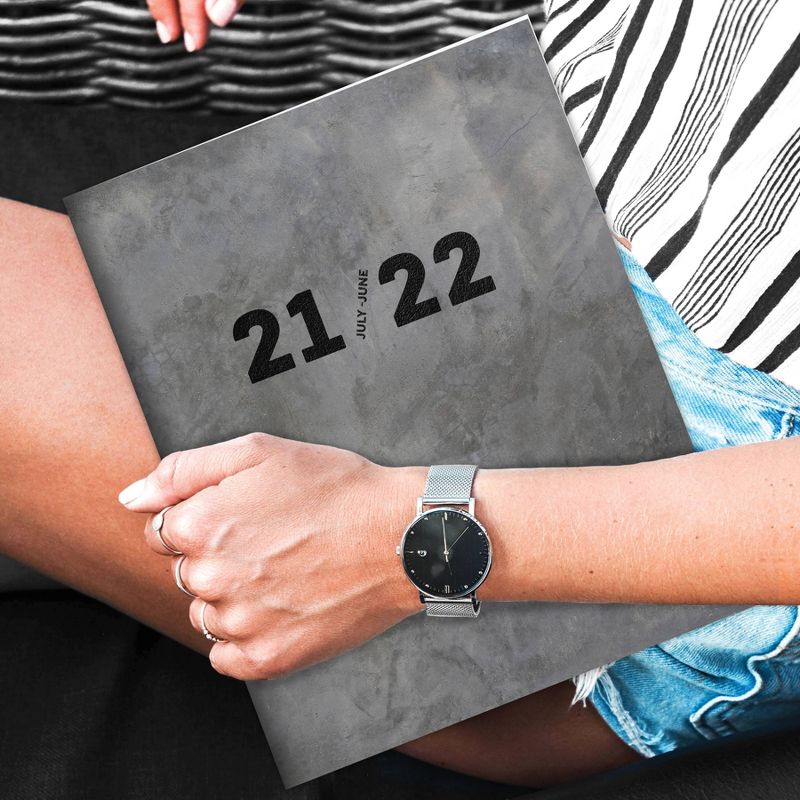 2021-22 Academic Planner 9" x 11" Concrete Monthly - The Time Factory