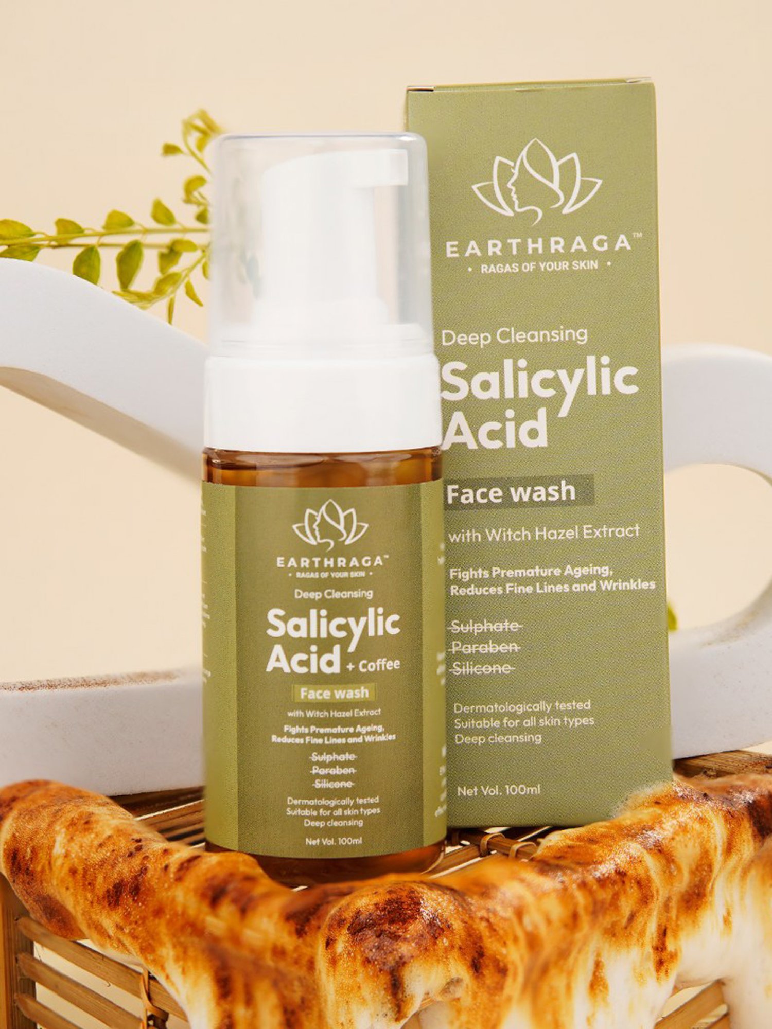 Earthraga Deep Cleansing Salicylic Acid + Coffee Face Wash - 100 ml