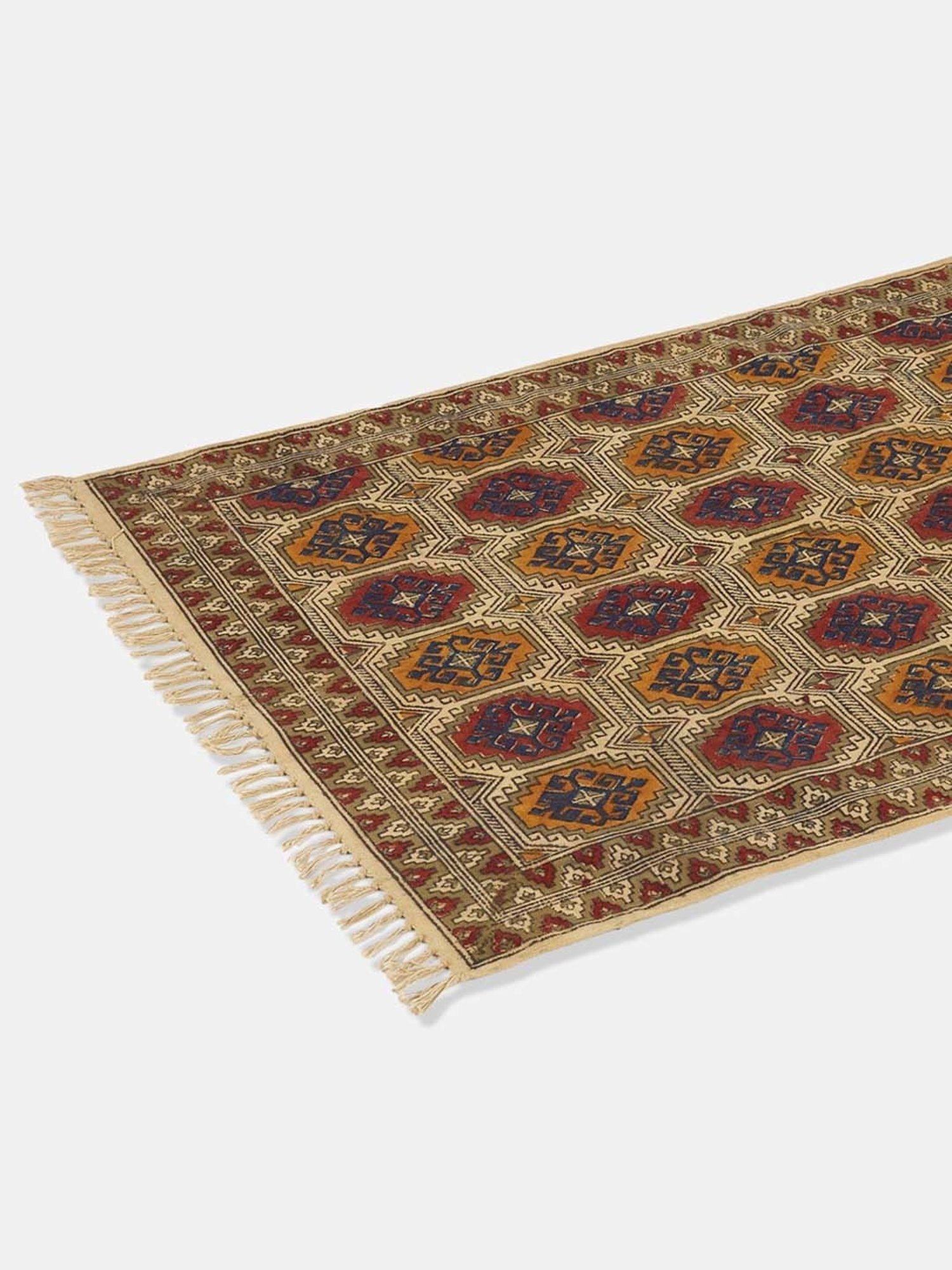 Fabindia Phool Multicolor Cotton Medium Trisha Dhurrie