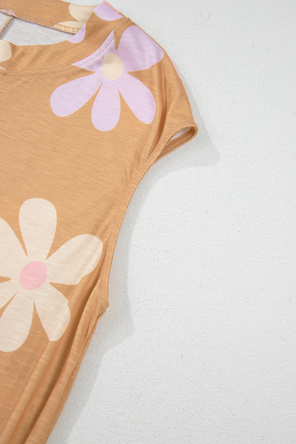 Gray Textured Wide Leg Overall with Pockets