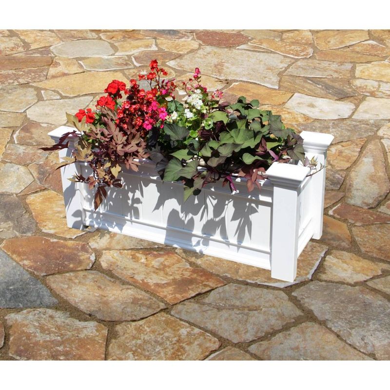 Windsor Long Rectangular Planter Box - White - Vita
