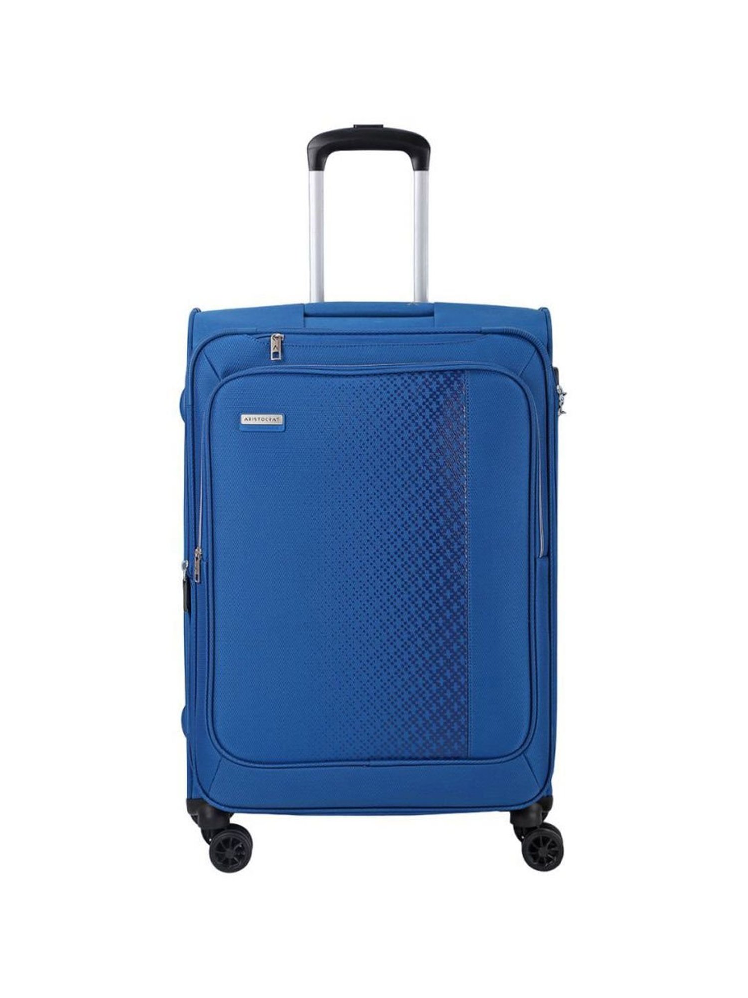 Aristocrat Sonata Plus Blue Solid Soft Large Trolley Bag - 34 cm