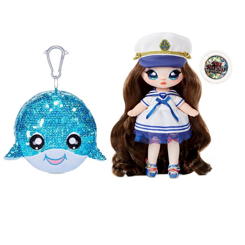 Na! Na! Na! Surprise 2-in-1 Fashion Doll and Sparkly Sequined Purse Sparkle Series – Sailor Blu 7.5" Sailor Doll
