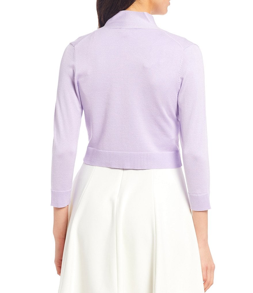 Calvin Klein 3/4 Sleeve Open Front Rayon Crop Shrug