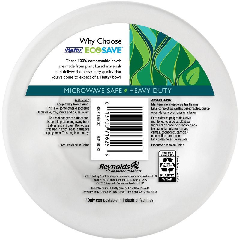Hefty EcoSave Molded Fiber Bowl - 25ct
