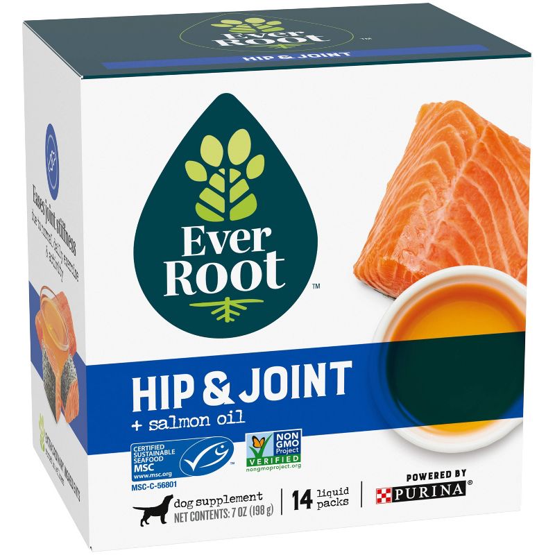 Purina EverRoot Organic Hip & Joint Dog Supplement Liquid Packs - 14ct