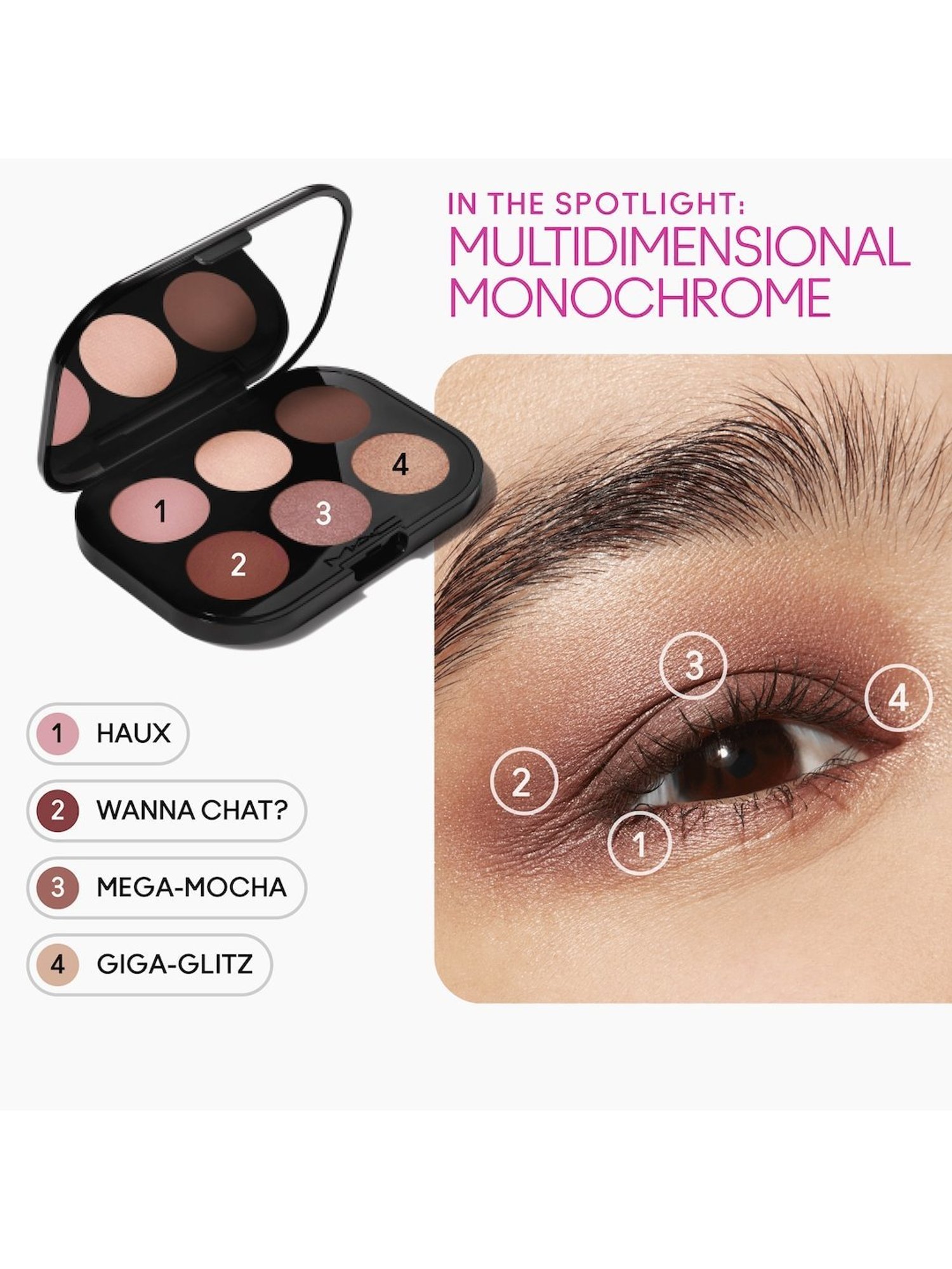 M.A.C Connect In Colour 6-Pan Eyeshadow Palette Embedded In Burgundy - 6.2 gm