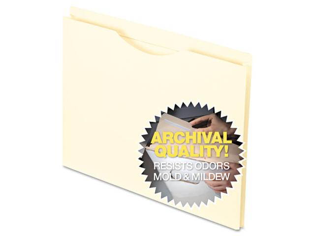 Pendaflex 22022 Antimicrobial Reinforced File Jacket, Flat, Letter, Manila, 100/Box