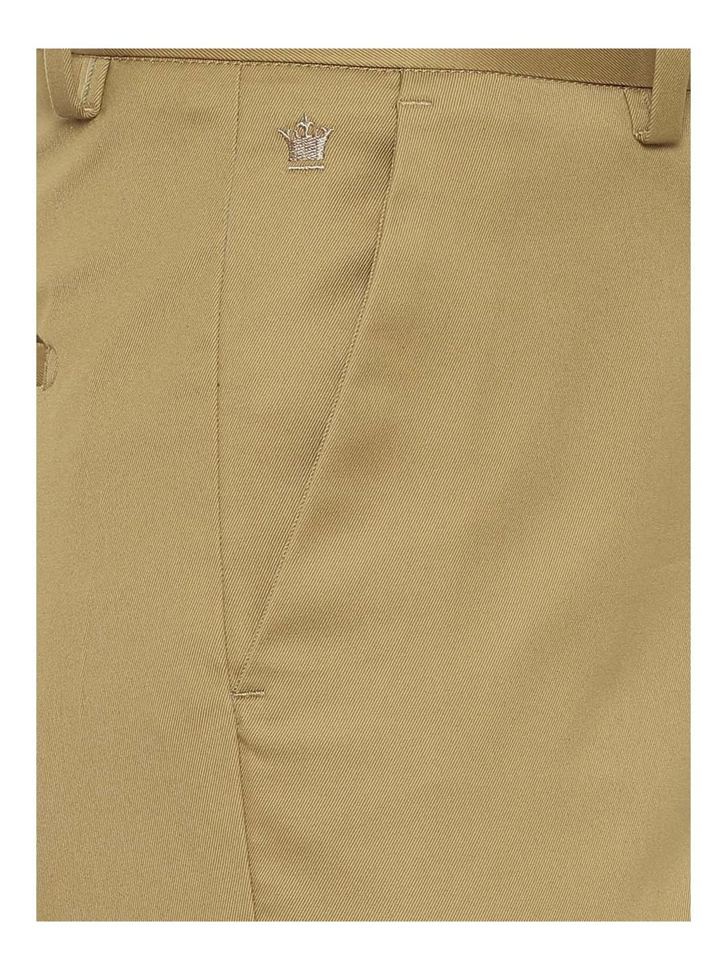 Louis Philippe Permapress Khaki Slim Fit  Trousers