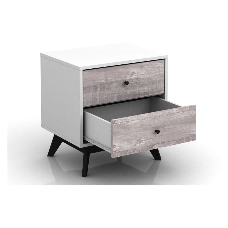 Crislana Nightstand - White/Weathered Gray - Buylateral