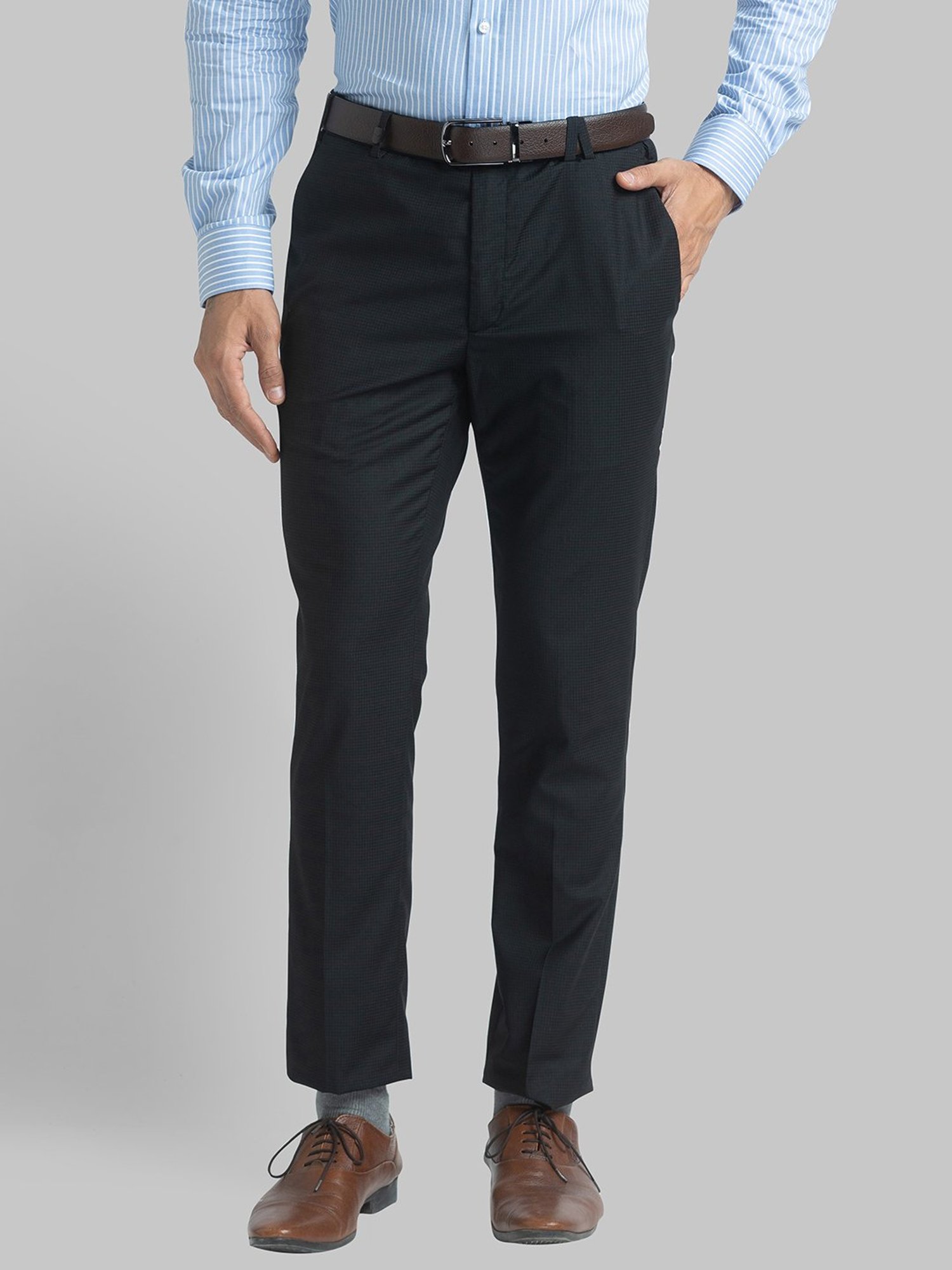 Park Avenue Black  Super Slim Fit Trousers