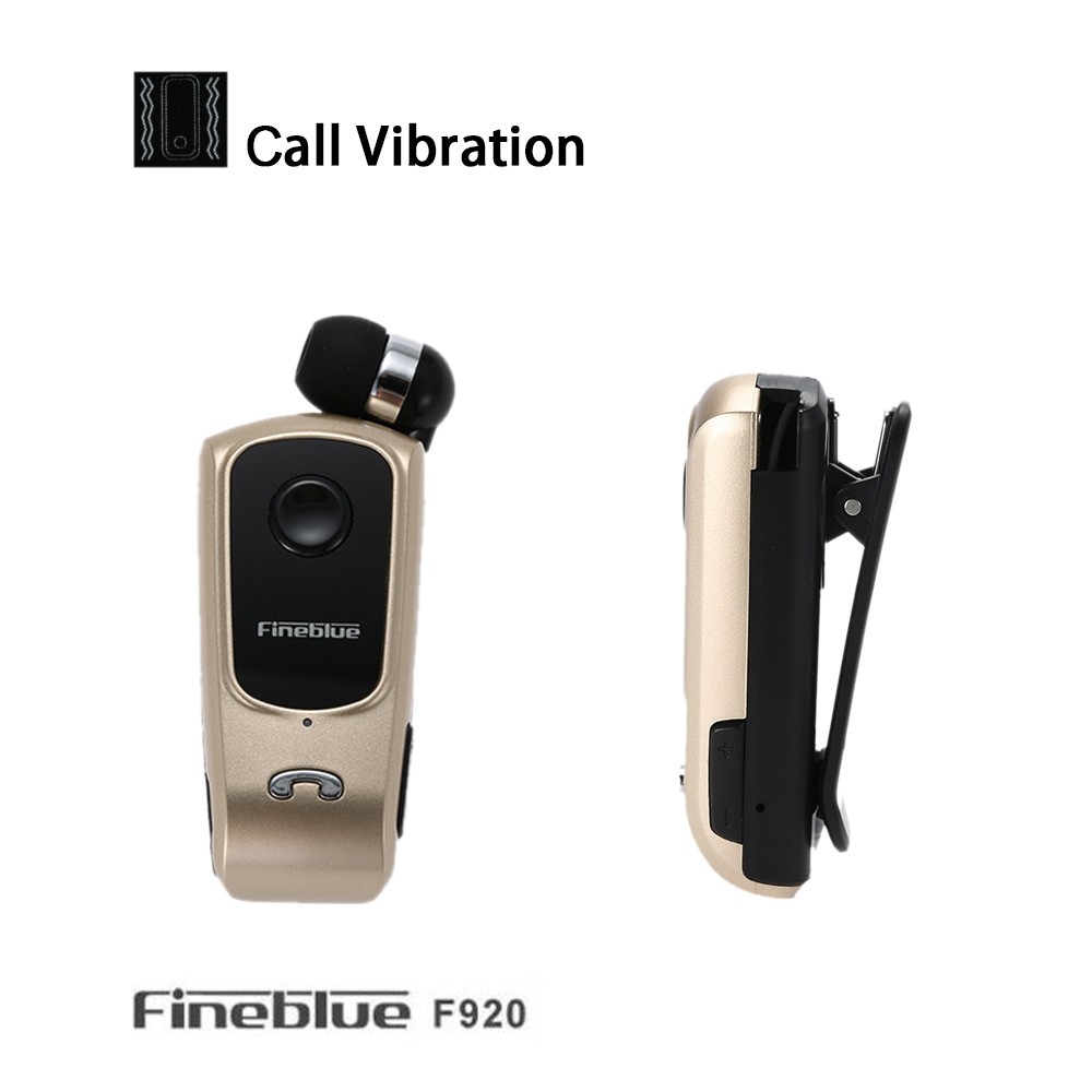 Fineblue F920 Bluetooth Stereo Headset Bluetooth 4.0 Hands-free Earphone Vibrating Alert Multi-connection Headphone Cable Retractable with Clip White for iPhone 6S 6 6 Plus Samsung S6 S5 Note 5 HTC Ta
