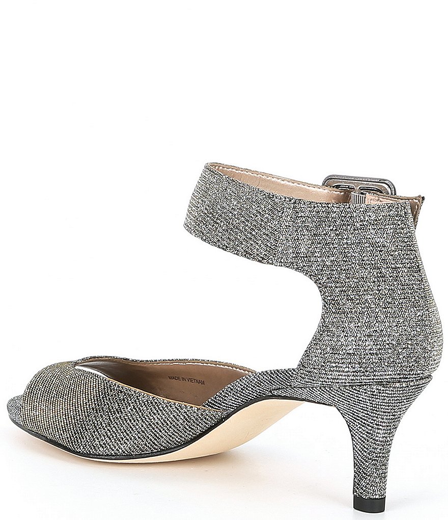 Pelle Moda Berlin Glitter Ankle Strap Pumps