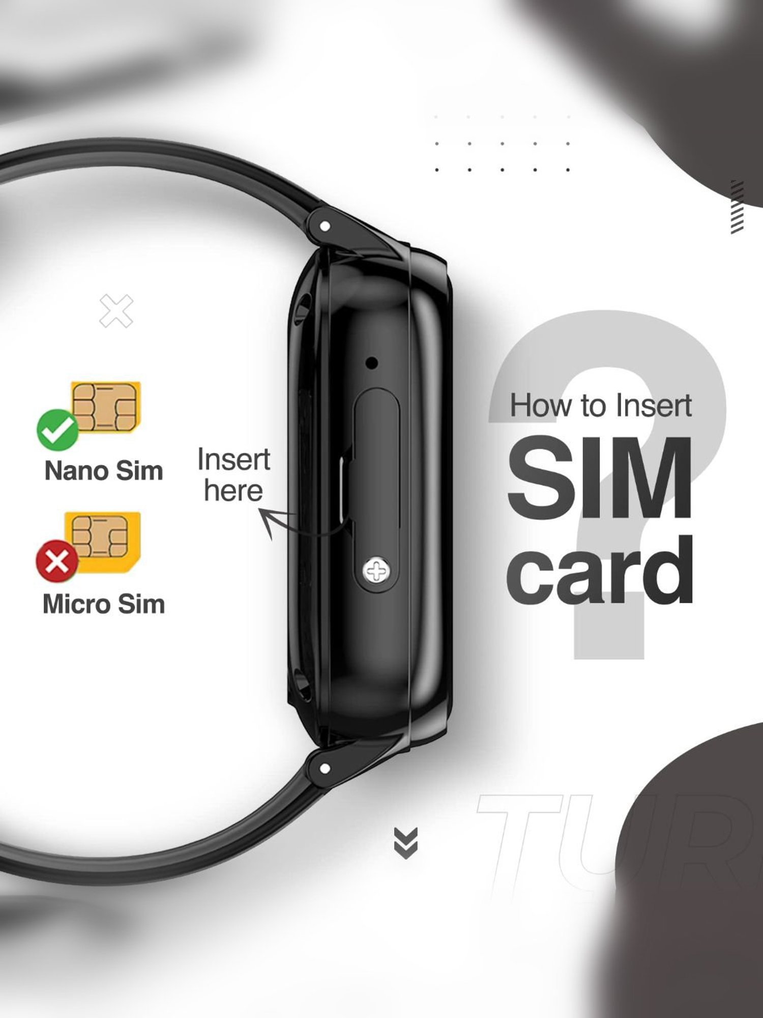 Turet Cotton Candy Pro 4G Smartwatch for Kids with Live Tracker GPS, SOS, HD Camera (Black)