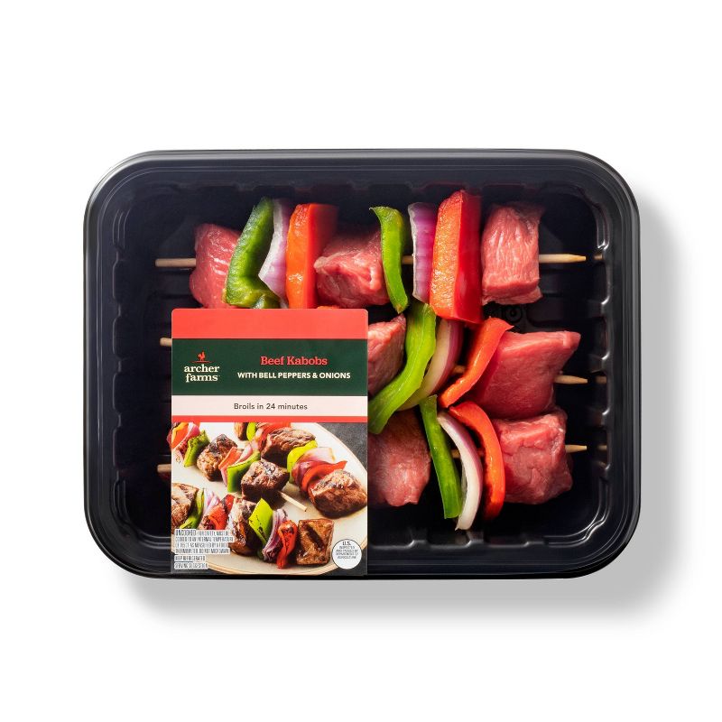 Beef Kabobs with Peppers & Onions - price per lb - Archer Farms™