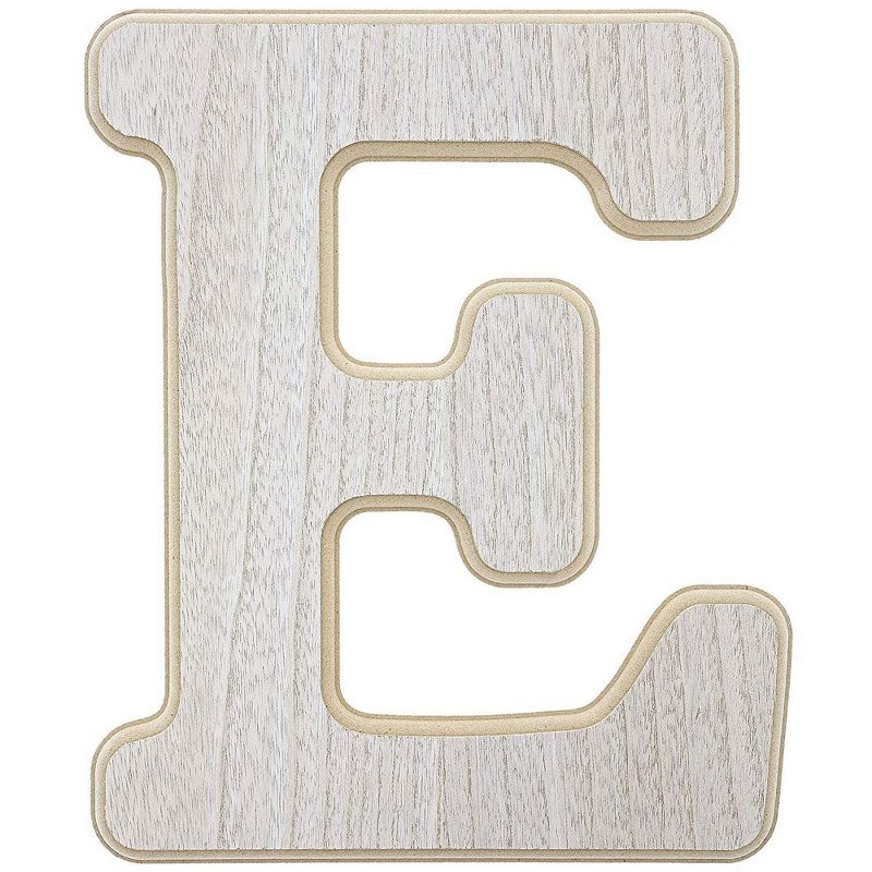 Genie Crafts Unfinished Wood Alphabet Letter E Cutout for DIY Painting, Crafts, Wall Decor, 9 x .5 x 12 in