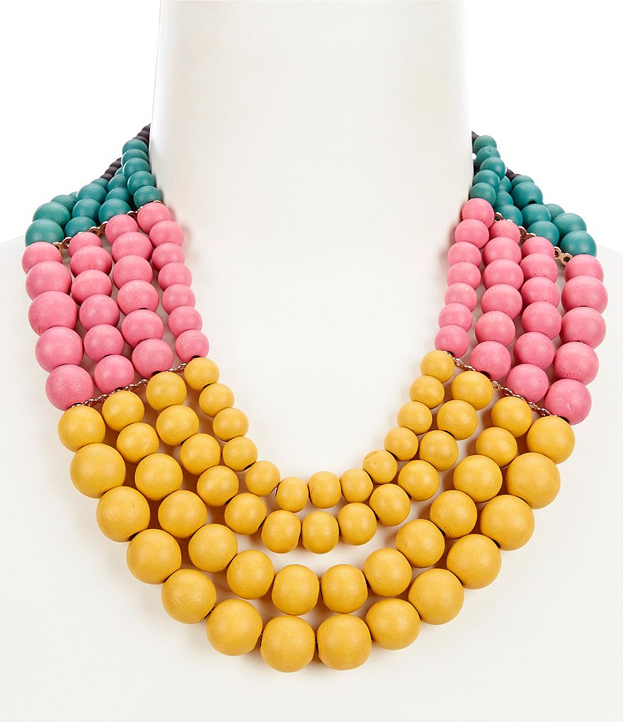 Anna & Ava Wood Multi Strand Necklace