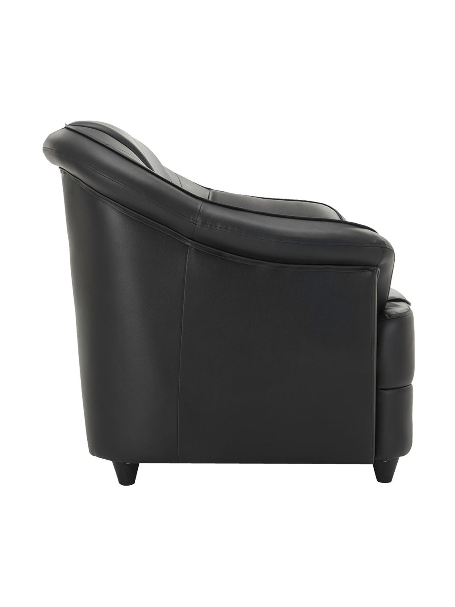 Durian Berry Black Premium Leatherette 2 Seater Sofa