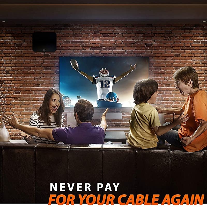 2020 Amplified HD Digital TV Antenna Long 200 Miles Range Powerful HDTV Amplifier Signal Booster165ft Coax Cable AC Adapter