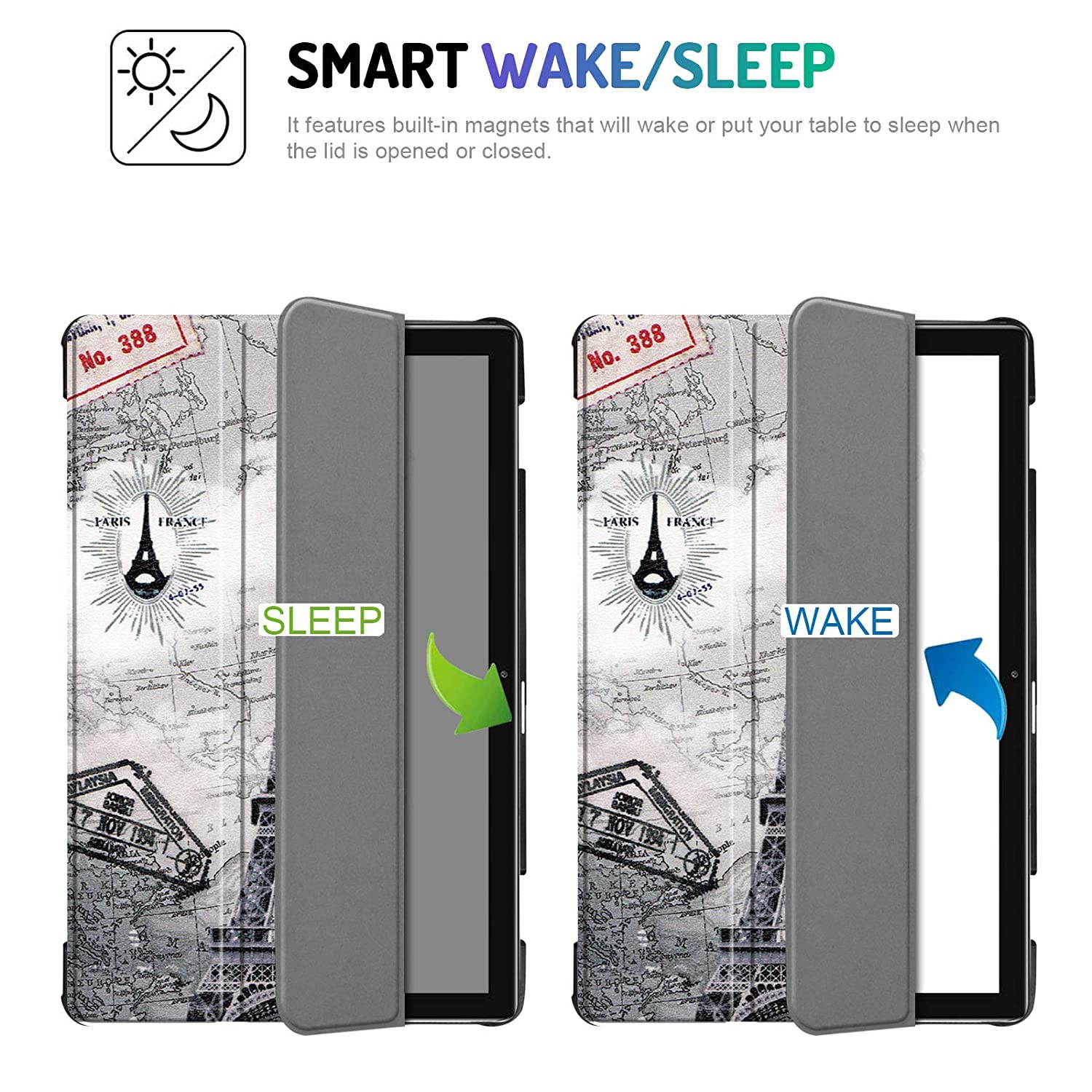 Dteck Case for Huawei MediaPad M6 10.8 Case, Lightweight Smart PU Leather Shell Trifold Stand Protective Cover with Auto Wake/Sleep Function for MediaPad M6 10.8 Inch 2019 Release Tablet, Tower