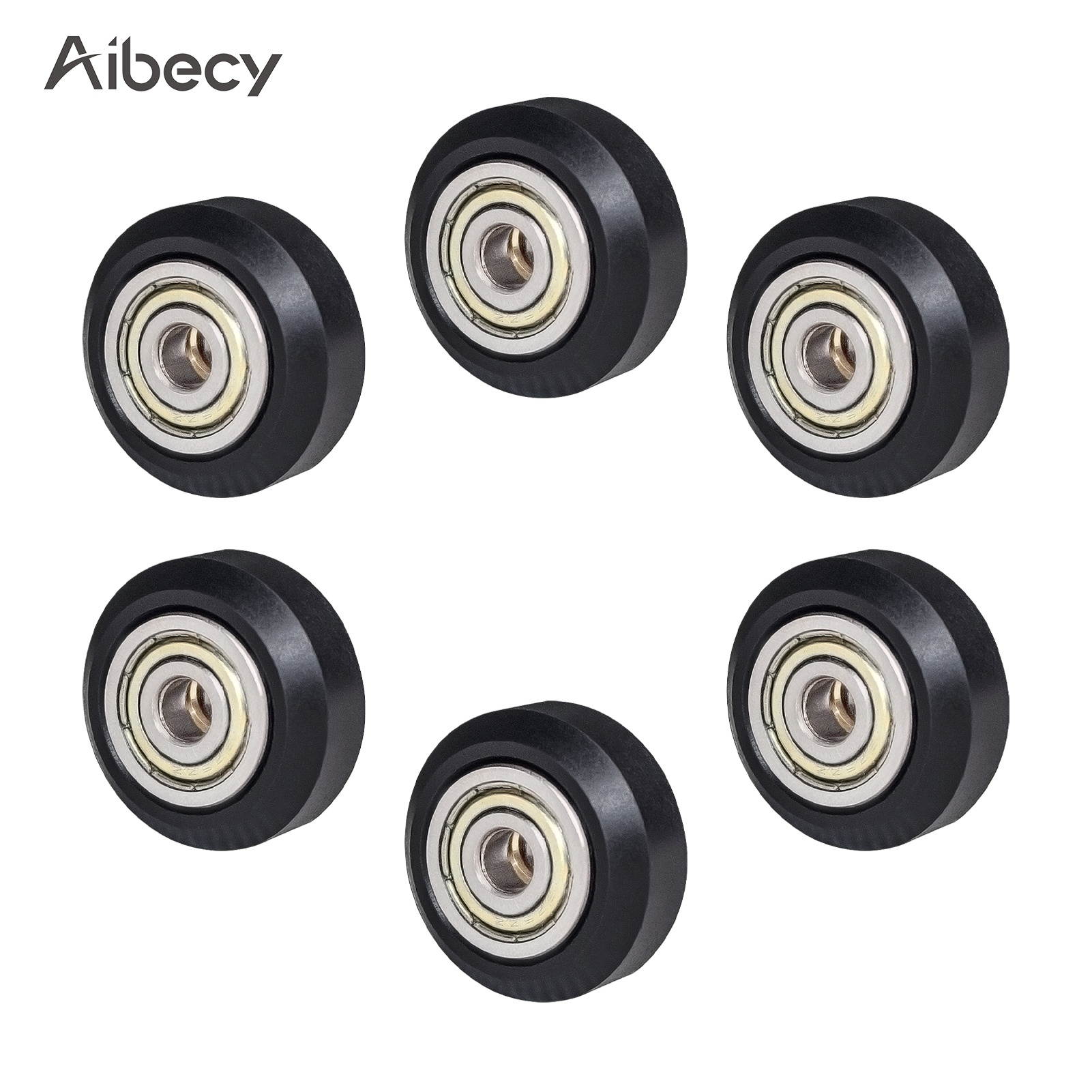 Aibecy 6pcs 3D Printer Parts POM Pulley Wheel 625zz Idler Pulley Gear Passive Round Wheel Compatible with Creality Ender 3 CR-10 CR-10S