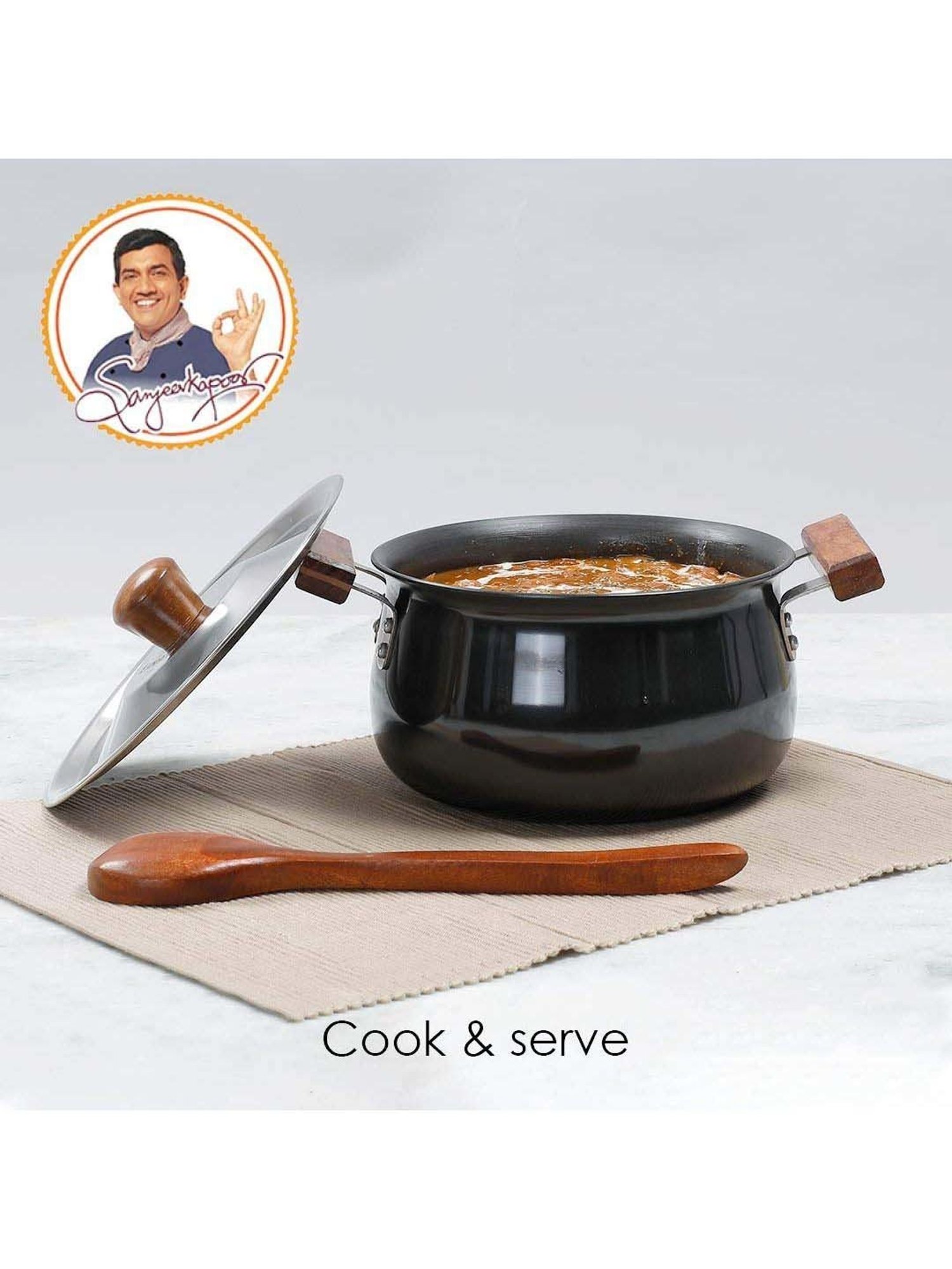 Hawkins Silver & Transparent Stainless Steel 19 cm Gas Compatible Handi With Lid (2 L) - Set of 1