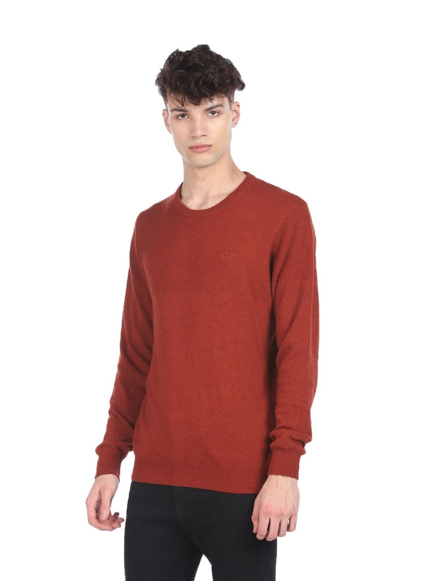 Arrow Sport Rust Regular Fit Sweater