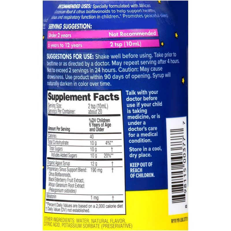 Zarbee's Naturals Nighttime Sinus & Respiratory Support - 7 fl oz
